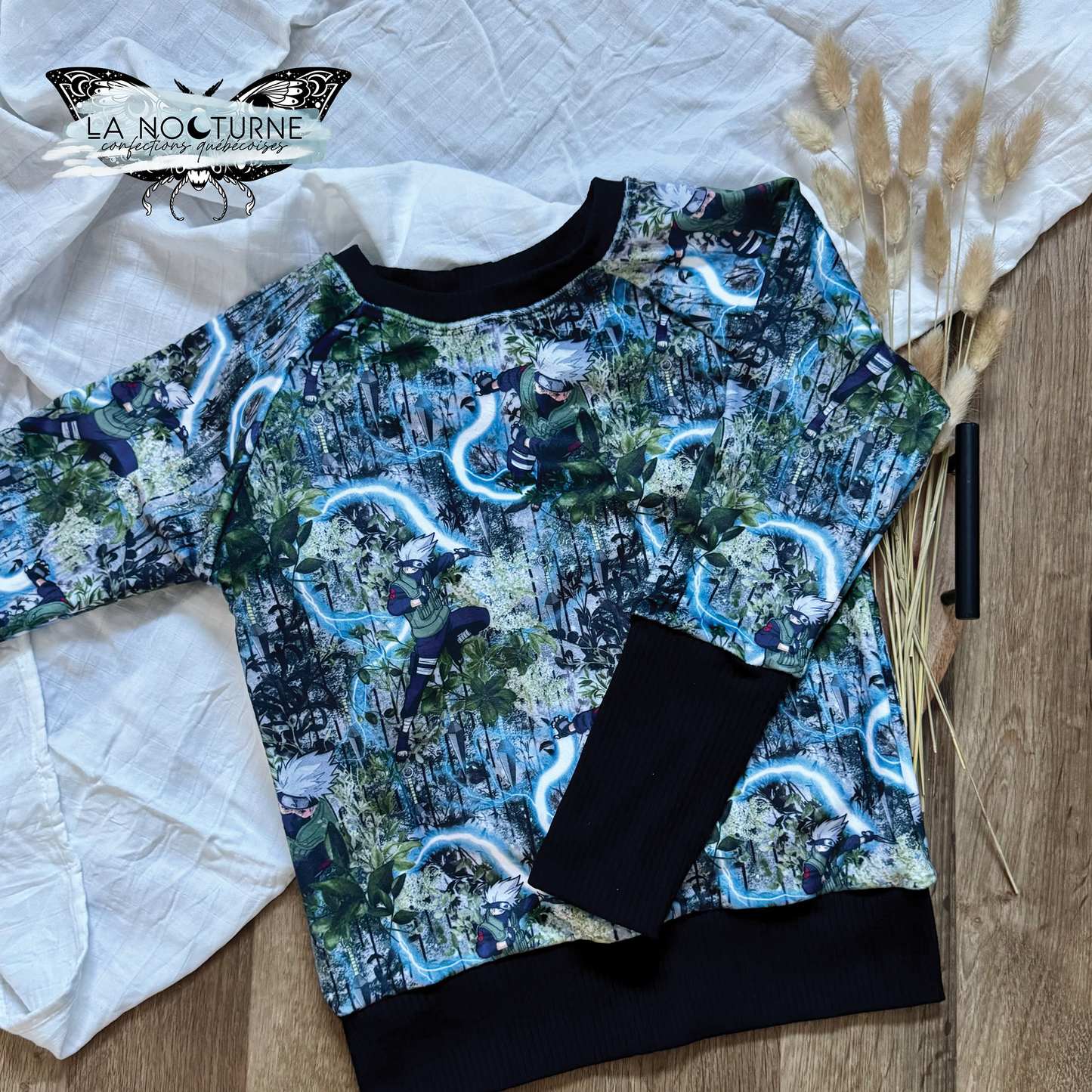 PRÊT À PARTIR - Chandail évolutif à manches longues en squish Ninja copieur 6-9T