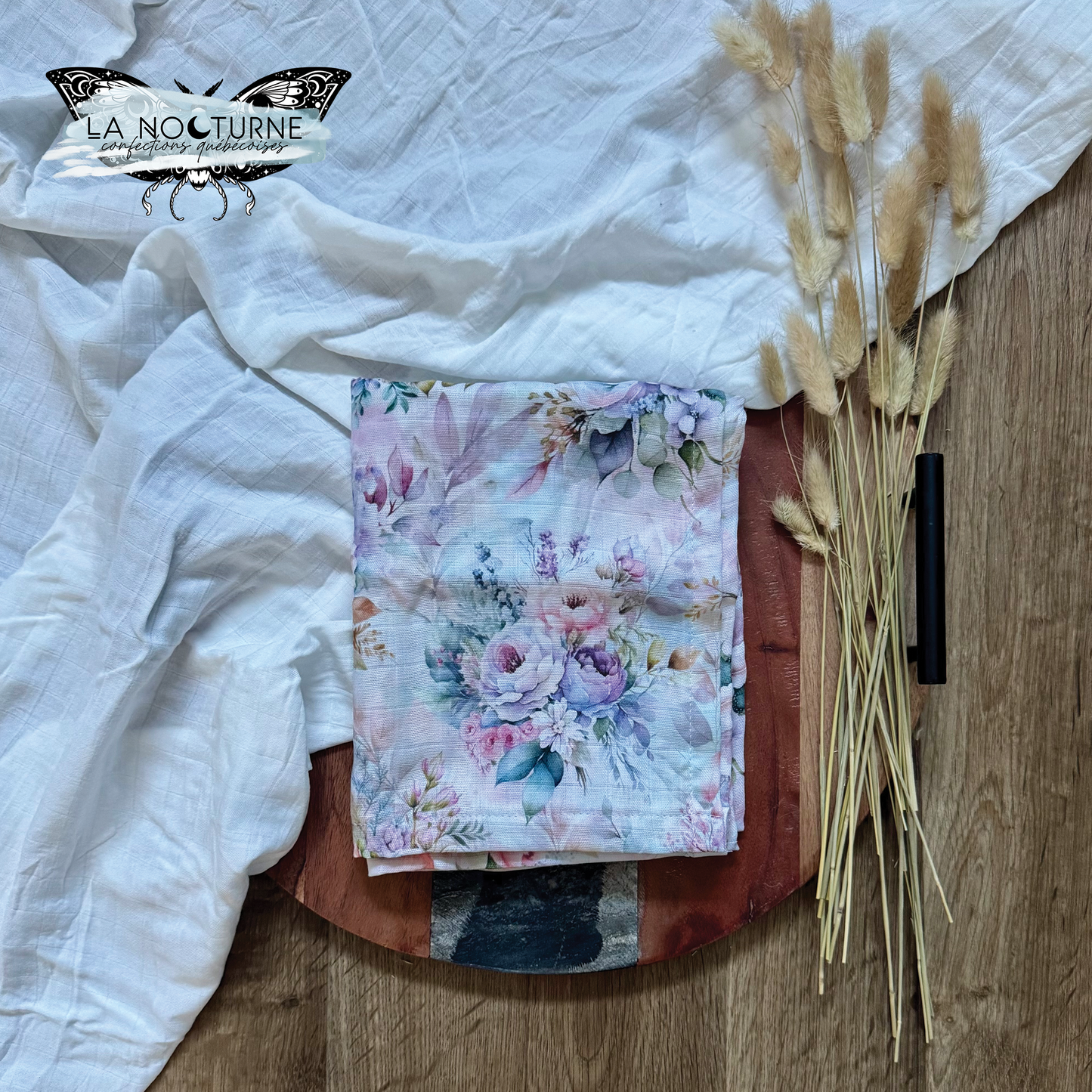 PRÊTE À PARTIR - Couverture en mousseline simple épaisseur Douceur d'été (petite)