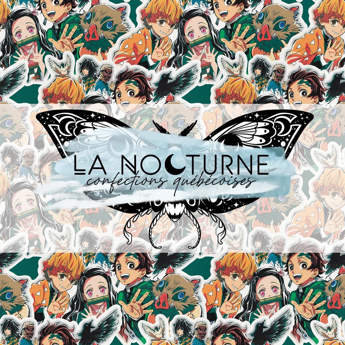 PRÊTE À PARTIR - Couverture ''Doudouce'' simple épaisseur Pourfendeurs de démons (grande)