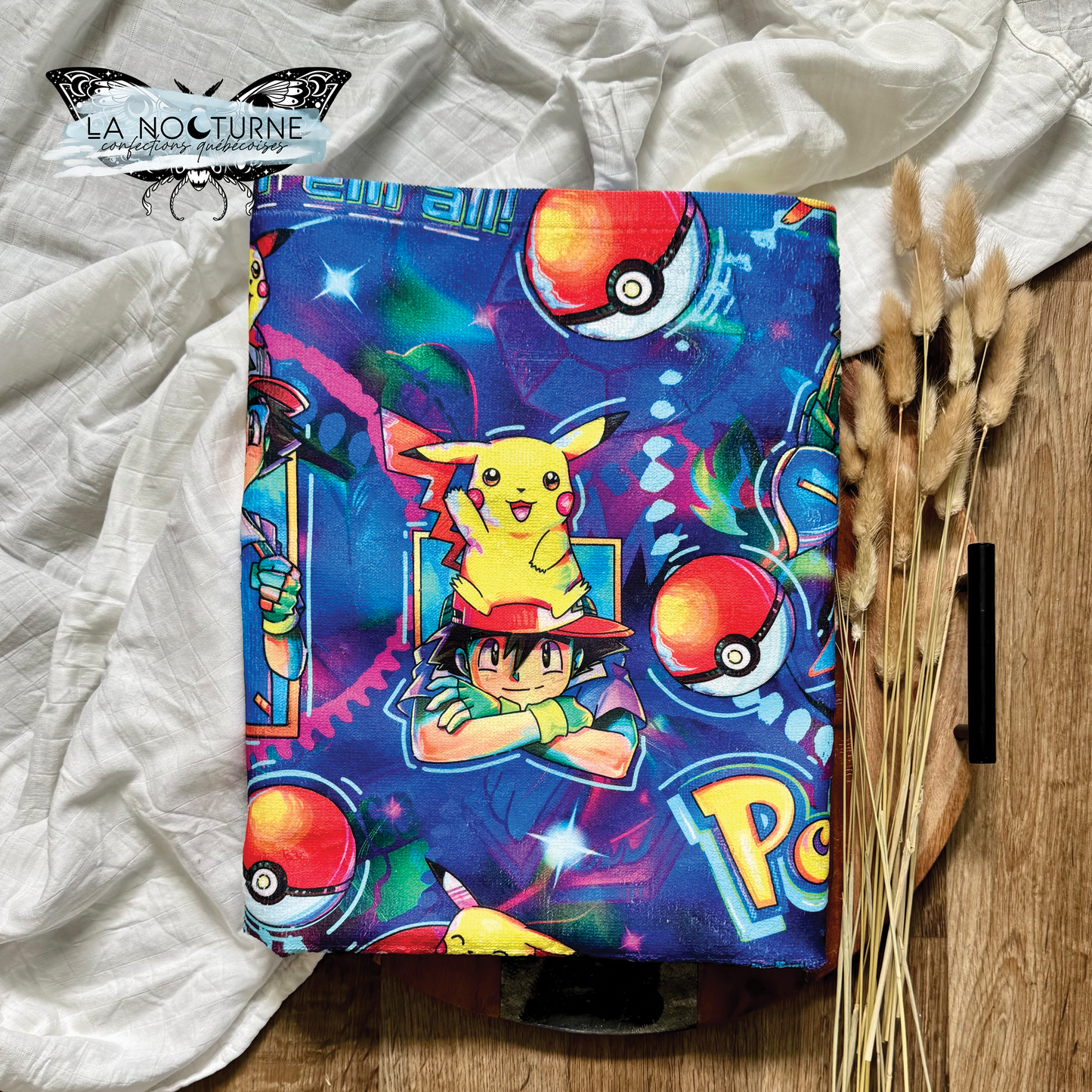 PRÊTE À PARTIR - Serviette de plage Équipe pika scintillante
